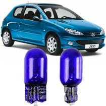 Par Lâmpadas Pingo Super Branca Esmagada T10 Peugeot 206 Faroleta Teto Placa Lanterna