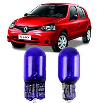 Par Lâmpadas Pingo Super Branca Esmagada T10 Renault Clio Faroleta Teto Placa Lanterna