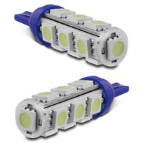 Par Lâmpadas Pingo T10 13 LEDs 5W 12V Tonalidade Azul Gelo aplicação Farol Baixo