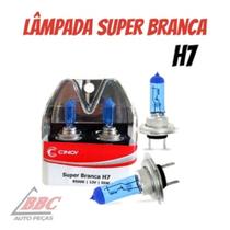Par Lâmpadas super branca H7 55W Efeito Xenon 8500K 12v
