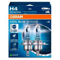 Par Lampadas Super Branca Osram Cool Blue Intense 5000k 60 55W 12V H4 Farol Automotivo Original