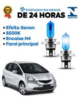 Par Lampadas Super Brancas Farol Honda New Fit 2009 2010 2011 2012 8500k H4