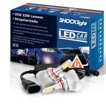 Par Lâmpadas Super LED H1 H3 H4 H7 H8 H11 H27 HB3 HB4 6000K 6400LM Shocklight Headlight 2D