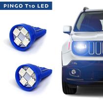 Par Lâmpadas T10 Pingo Led Azul Lanterna Farolete Meia Luz Chevrolet S10 2007 2008 2009 2010 2011
