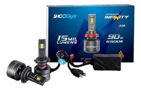 Par lampadas ultra led super forte infinity shocklight 15000lm 12/24v