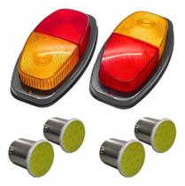 Par Lanterna Canoinha Carretinha Barco Reboque Com Leds