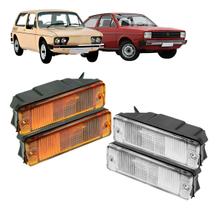 Par lanterna dianteira brasilia 78/82 gol 80/84 passat 83/84 cristal/ambar Par lanterna dianteira brasilia 78/82 gol 80/84 passat 83/84 cristal/ambar