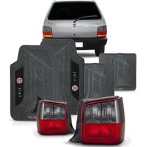 Par Lanterna Fiat Uno 2004 A 2009 Fume + Jogo Tapete Pvc