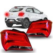 Par Lanterna Freio Fumê Traseira Chevrolet Onix 2016 A 2019