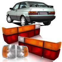 Par Lanterna Gol Quadrado Tricolor + Piscas 1991 à 1994