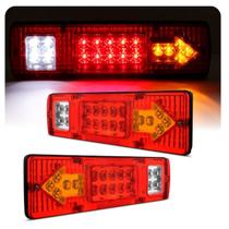 Par Lanterna Led Caminhão Traseira Sinaleira Carreta 12v 24v