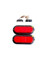 Par Lanterna Led Rubi + 2 luz de placa 12V Prova D'Água P/ Carretinha Fazendinha Moto Barco Jet