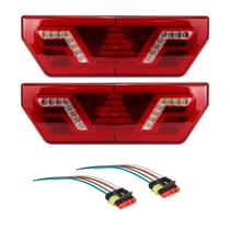 Par Lanterna Led Sequencial Guerra Caminhão 24v + Suporte