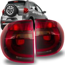 Par Lanterna Luz Freio Crossfox 2010 A 2014 Fumê Escurecida