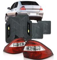 Par Lanterna Prisma 2006 A 2012 Bicolor + Jogo Tapete Pvc