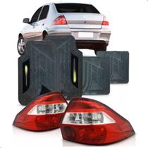Par lanterna prisma 2006 a 2012 bicolor + jogo tapete pvc