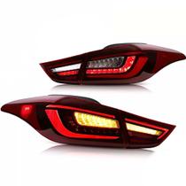 Par Lanterna Sinaleira Seta Traseira Hyundai Elantra 2011 2012 2013 2014 2015 2016 Vermelha Full Led