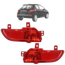 Par Lanterna Traseira Anti Neblina Peugeot 207 Hatch 2008 Até 2013