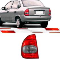 Par Lanterna Traseira Bicolor Corsa Sedan 4P 2000 Ate 2002 Com Re Fume