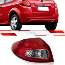 Par Lanterna Traseira Bicolor Ka 2008 Ate 2012 Vermelho E Cristal