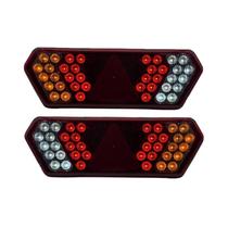 Par Lanterna Traseira Caminhão Guerra Black LED Lantersul
