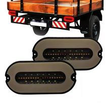 Par Lanterna Traseira Canoinha Led 12v Pisca Sequencial Asx