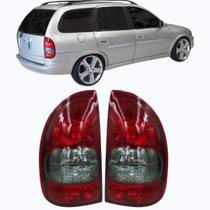 Par Lanterna Traseira Corsa 4p Wagon Pickup Bolha 2000 Á 2002 Fume