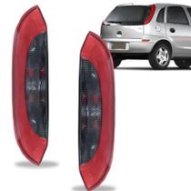 Par lanterna traseira corsa hatch 2003 a 2012 bicolor fumê