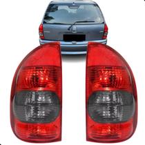 Par Lanterna Traseira Corsa Pick-up Wagon 2000-2003 Ré Fumê