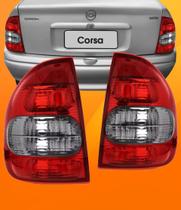 Par Lanterna Traseira Corsa Sedan 2000 2001 2002 C/ Ré Fumê