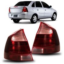 Par Lanterna Traseira Corsa Sedan 2003 2004 2005 2006 2007 2008 2009 2010 2011 Ré Rosa