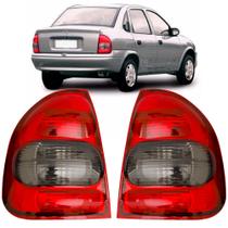 Par Lanterna Traseira Corsa Sedan e Classic 2000/2010 Fumê