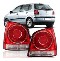 Par Lanterna Traseira Cristal Polo Hatch 2007 2008 09 A 2015
