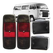 Par Lanterna Traseira + Dianteira Kombi Fumê 1975 a 2014 Par Lanterna Traseira + Dianteira Kombi Fumê 1975 a 2014