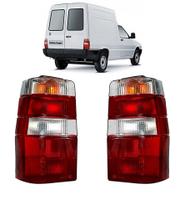 PAR Lanterna Traseira Fiat Fiorino 04 05 06 07 08 09 10 11 12 13 Vermelho Fumê