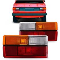 Par Lanterna Traseira Gol 1980 1981 1982 1983 1984 1985 1986 Âmbar Friso Preto