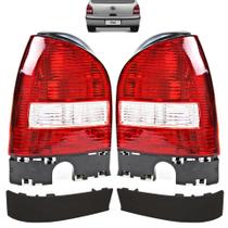 PAR Lanterna Traseira Gol G3 Cristal + Acabamento Inferior das Lanternas PAR Lanterna Traseira Gol G3 Cristal + Acabamento Inferior das Lanternas