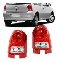 Par Lanterna Traseira Gol G4 06 A 04 Bicolor Aba Vermelha