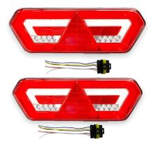 Par lanterna traseira guerra diamond asx 12/24 com chicote