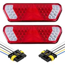Par Lanterna Traseira Guerra Led Caminhão Carreta Com Chicote 12v24v Par Lanterna Traseira Guerra Led Caminhão Carreta Com Chicote 12v24v