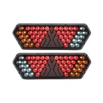 Par Lanterna Traseira Guerra Motion Black Cristal LED 12/24v Lantersul