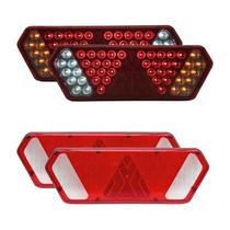 Par Lanterna Traseira Guerra Motion Black Rubi LED 12/24v + Par de Lentes Lantersul