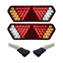 Par Lanterna Traseira Guerra Motion Silver Rubi LED 12/24v com Chicote Lantersul