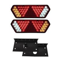 Par Lanterna Traseira Guerra Motion Silver Rubi Led 12/24V +