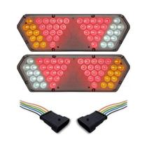 Par Lanterna Traseira Guerra Motion White Cristal Led 12/24V