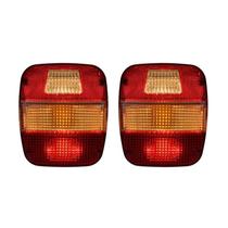 Par Lanterna Traseira LED 12V Ford Volks Marmitão Cristal Metalizada Lantersul