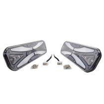 Par Lanterna Traseira LED Brava 777 Vermelha Máscara Negra 24V