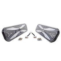 Par Lanterna Traseira LED Brava 777 Vermelha Máscara Negra 24V