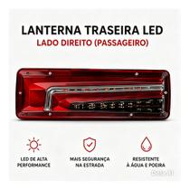 Par Lanterna Traseira Led Caminhão Carreta Implemento 12v 24v Par Lanterna Traseira Led Caminhão Carreta Implemento 12v 24v