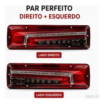 Par Lanterna Traseira Led Caminhão Carreta Implemento Universal 12v 24v Freio Ré Seta Bivolt Par Lanterna Traseira Led Caminhão Carreta Implemento Universal 12v 24v Freio Ré Seta Bivolt